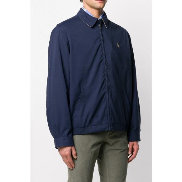 Polo Ralph Lauren Harrington Full Zip Windbreaker Jacket Navy Mens Size XXL